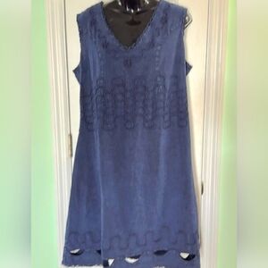 Cotton Collection Kate Dress in Navy Blue 100% Cotton